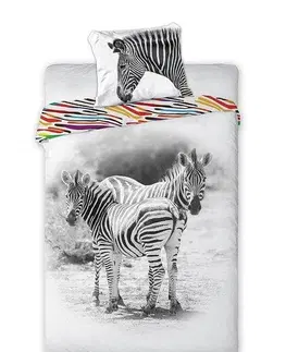 Dětské povlečení Faro Bavlněné povlečení Wild Zebra 160x200 cm