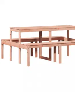Grily Piknikový stůl 160 x 134 x 75 cm masivní dřevo douglasky