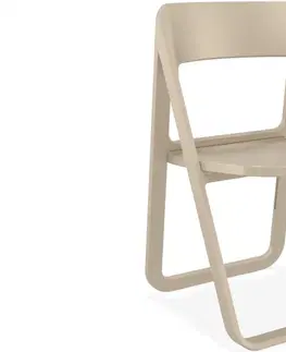 Zahradní židle Zahradní židle skládací Dekorhome Šedohnědá taupe