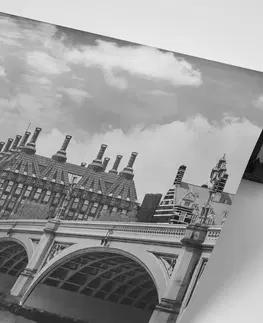 Samolepící tapety Samolepící fototapeta Big Ben v Londýně v černobílém
