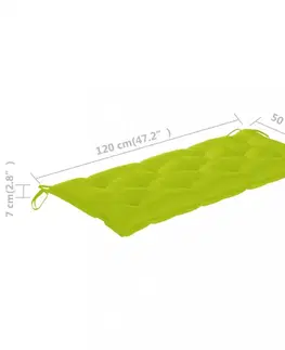 Záhradné sedáky Poduška pro závěsné houpací křeslo 120 cm látka Dekorhome Světle zelená
