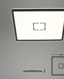 LED stropní svítidla BRILONER Slim svítidlo LED panel, 42 cm, 3000 lm, 22 W, černá BRI 3393-015