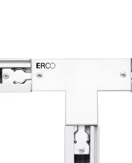 Svítidla pro 3fázový kolejnicový systém ERCO ERCO 3fázová T spojka ochranný vodič pravý, bílá