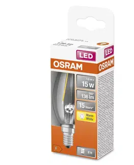 LED žárovky OSRAM LEDVANCE LED Star Classic B 15 Filament 1.5W 827 Clear E14 4058075436701