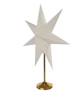 Interiérové dekorace EMOS Vánoční hvězda papírová se zlatým stojánkem, 45 cm, vnitřní DCAZ15