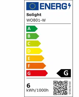 LED venkovní nástěnná svítidla Solight LED venkovní nástěnné osvětlení Parma, 6W, 360lm, 10-110°, bílá WO801-W