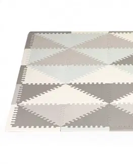 Pěnové puzzle na zem ECOTOYS Pěnová podložka PUZZLE 127x157 cm šedá