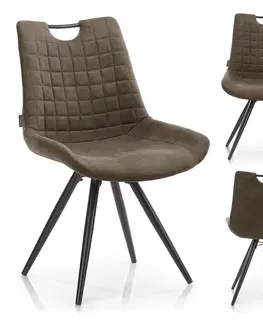 Židle HOMEDE Jídelní židle Sanaz mocca, velikost 51,5x57,5x83