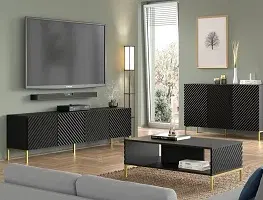 TV stolky ARTBm Tv stolek SURF 200 | 4D Provedení: Černý mat / černé nohy