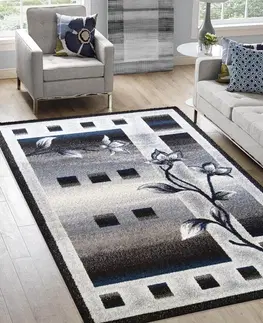 Moderní koberce Krásný koberec do obývacího pokoje s motivem květin