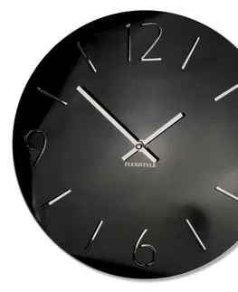 Nástěnné hodiny Luxusní nástěnné hodiny do obývacího pokoje v černé barvě