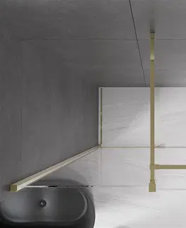 Sprchové kouty MEXEN/S Velar sprchový kout 140 x 70, transparent, zlatá 871-140-070-01-50