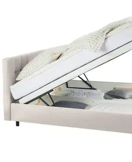 Manželské postele Kontinentální postel Magic, 160x200cm,béžová