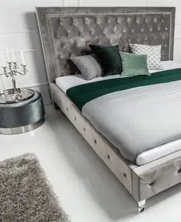 Designové postele LuxD Postel Spectacular stříbrno-šedá 160 x 200cm