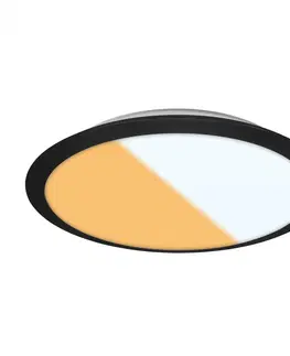 LED stropní svítidla BRILONER CTS stropní svítidlo, 37 cm, 21W, 2200lm, černá BRILO 3767015