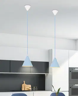 LED osvětlení Závěsná lampa VOSS 1xE27 Candellux Modrá