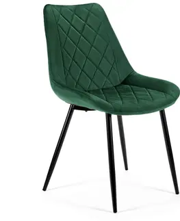 Židle Ak furniture Čalouněná designová židle Justina zelená
