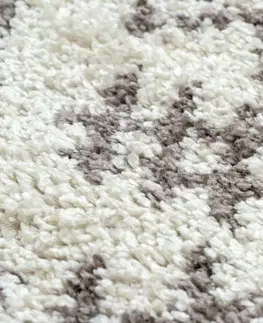 Koberce a koberečky Dywany Lusczow Kusový shaggy koberec BERBER TANGER krémový, velikost 120x170