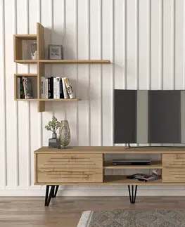 Obývací stěny a sestavy nábytku Televizní stěna FRED dub