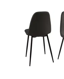Židle Dkton Designová jídelní židle Alphonsus šedá / černá