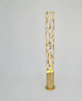 Stojací lampy Holländer Stojací lampa Talismano, zlatá barva, výška 176 cm, železo