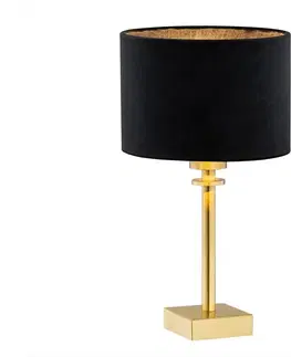 Lampy Argon Argon 8049 - Stolní lampa ABBANO 1xE27/15W/230V mosaz/černá 