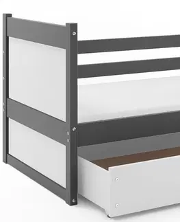 Postele BMS Dětská postel RICO 1 | šedá 80 x 190 cm Barva: Bílá