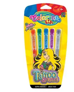 Hračky PATIO - Colorino tetovací gelové pero 5 barev