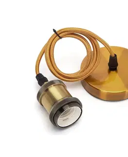 Svítidla  B.V.  - Napájecí kabel 1xE27/60W/230V zlatá 