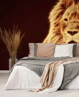 Samolepící tapety Samolepící tapeta hlava lva v abstraktním provedení