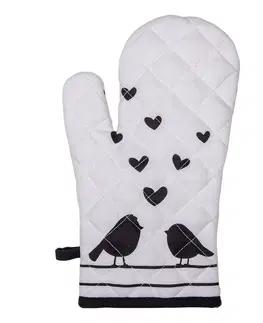 Chňapky Chňapka - rukavice s ptáčky Love Birds - 18*30 cm Clayre & Eef LBS44