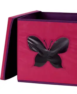 Boxy na hračky LOVE IT STORE IT - Úložný box na hračky s krytem a okénkem - motýl