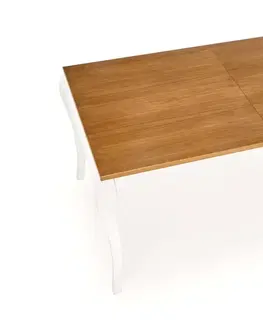 Jídelní stoly HALMAR Rozkládací stůl Windsor tmavý dub/bílý