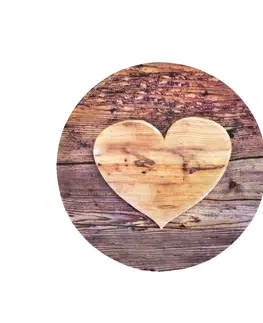 Talíře Dezertní talíř dřevěné srdce Wooden heart - 19*19*2cm Mars & More SCBOHH
