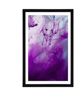 Abstraktní a vzorované Plakát s paspartou kouzelná fialová abstrakce
