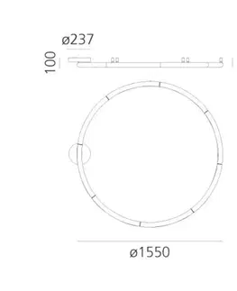 Designová nástěnná svítidla Artemide Alphabet of light kruh 155 nástěnné/stropní 1307000A