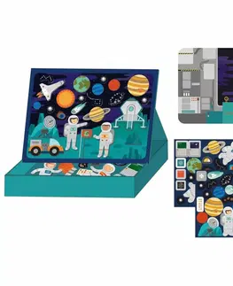 Dřevěné hračky Petit Collage Magnetické divadlo vesmír