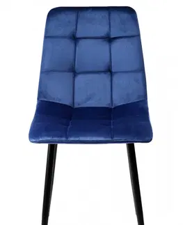 Židle TZB Čalouněná židle DENVER samet modrá