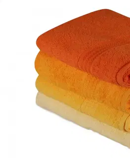 Ručníky L'essentiel Sada 4 ks ručníků Rainbow 70x140 cm žlutá