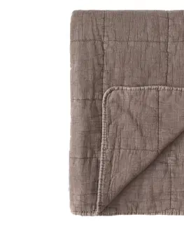 Přehozy Mocca bavlněný přehoz s opraným vzhledem Vintage Quilt - 130*180 cm Chic Antique 16090118 (16901-18)