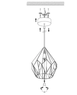 Designová závěsná svítidla EGLO Závěsné svítidlo CARLTON 1 49878