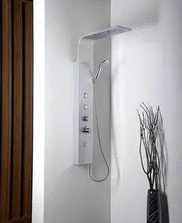 Sprchy a sprchové panely AQUALINE TUSA sprchový panel, výška 1400, stříbrná SL680