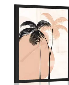 Abstraktní tvary Plakát abstraktní botanické tvary palmy