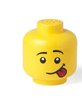 Boxy na hračky LEGO Storage - úložná hlava (velikost L) - silly