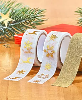 Dekorace 3 lepící pásky Vánoce