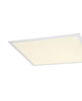 Podhledová kancelářská svítidla SLV BIG WHITE LED PANEL 620x620 Indoor, stropní vestavné LED svítidlo, bílé, 3000K, UGR
