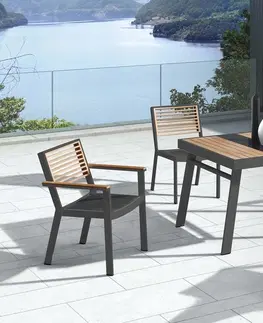 Zahradní židle a křesla Higold Zahradní jídelní židle HIGOLD - York Dining Arm Chair Black/Black