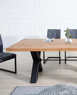 Jídelní stoly LuxD Designový jídelní stůl Thunder 200 cm divý dub