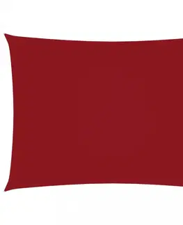 Stínící textilie Stínící plachta obdélníková oxfordská látka 4 x 6 m Dekorhome Červená