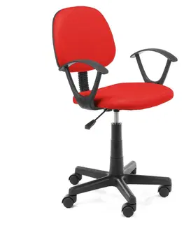 Dětské pokoje Ak furniture Dětská otočná židle FLOR červená